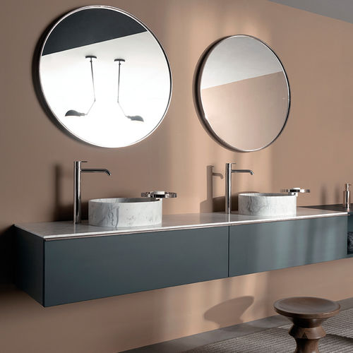 Mobile lavabo doppio - ST735 - Inbani - sospeso / in legno / contemporaneo