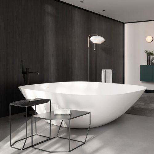 Vasca da bagno da appoggio - FM011 - Inbani - in Solid Surface / bianca
