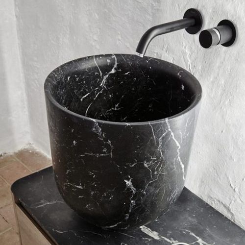 Lavabo da appoggio - OG007 - Inbani - in marmo / rotondo / contemporaneo