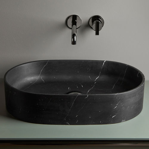 Lavabo da appoggio - GR017 - Inbani - in marmo / ovale / contemporaneo