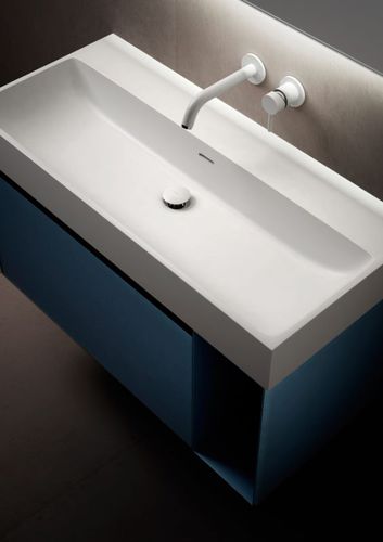 Lavabo sospeso - LABO - Inbani - in ceramica / rettangolare / contemporaneo