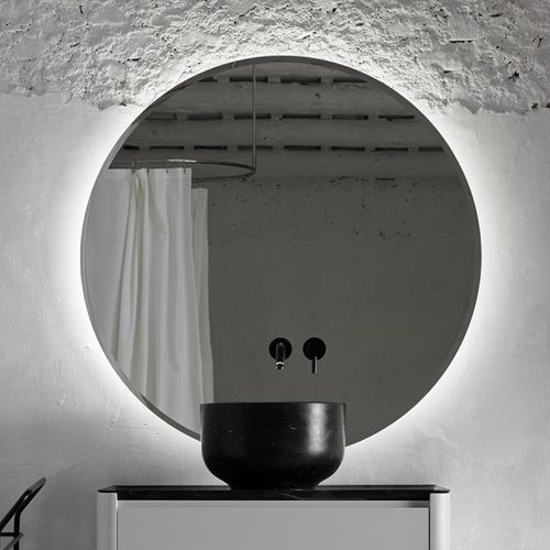Specchio da bagno a muro - OG114L - Inbani - contemporaneo / rotondo / luminoso a LED