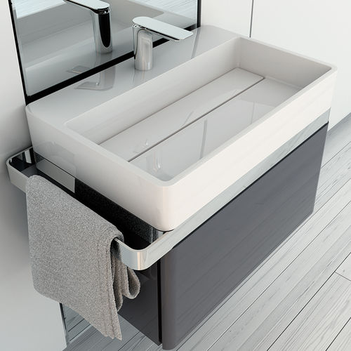 Lavabo sospeso - SR140/SR141 - Inbani - in ceramica / rettangolare / contemporaneo