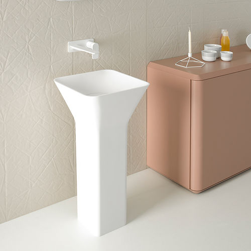 Lavabo autoportante - FL001  - Inbani - in marmo / quadrato / contemporaneo