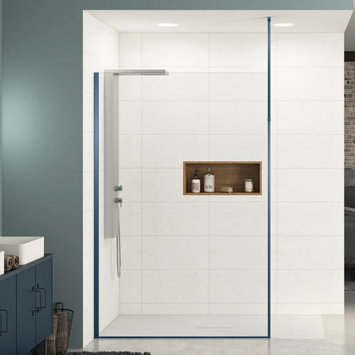 Parete doccia reversibile - Ekinox Solo - Kinedo - rettangolare / a nicchia / in vetro Securit®