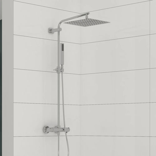 Colonna doccia termostatica - Aquazen - Kinedo - in ottone / finitura cromata / da parete