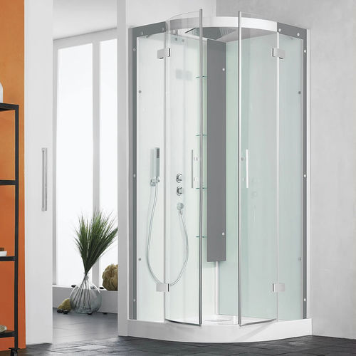Box doccia con idromassaggio - Horizon R90 - Kinedo - in vetro / senza silicone / con porta pivotante