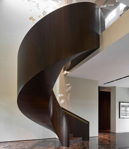 Scala di gamma superiore - VAN GAAL, AMSTERDAM - EeStairs - dritta / elicoidale / con gradini in legno