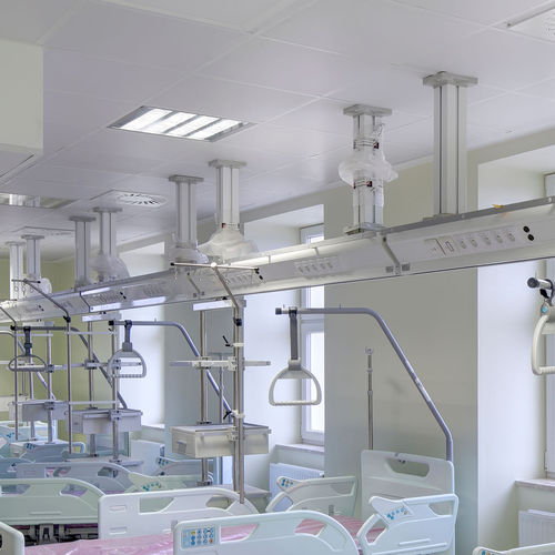 Pannello acustico per controsoffitto - MEDICARE® BLOCK - ROCKFON - in lana di roccia / in lana minerale / rettangolare