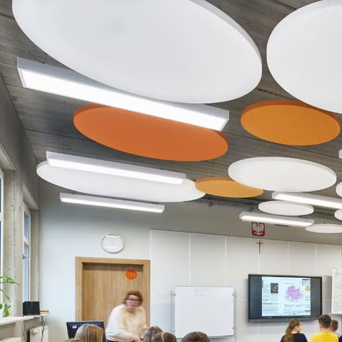 Pannello acustico per soffitto - ECLIPSE® CUSTOMISED - ROCKFON - sospeso / in lana di roccia / geometrico