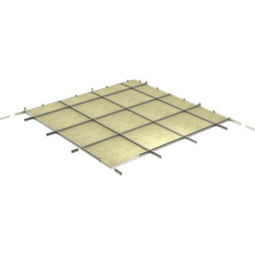 Controsoffitto in acciaio galvanizzato - T24 X - ROCKFON - a quadrotte / da interno / modulare
