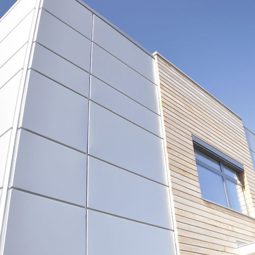 Rivestimento di facciata in pannelli - BLUETEK COMPOSITE - Adexsi - a doghe / in alluminio / liscio