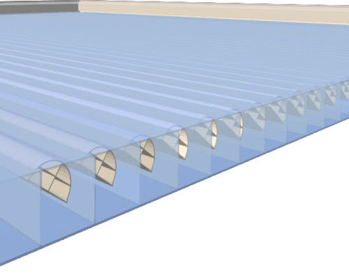 Frangisole in policarbonato - SUNLITE CONTROL - Adexsi - per tetto / orizzontale