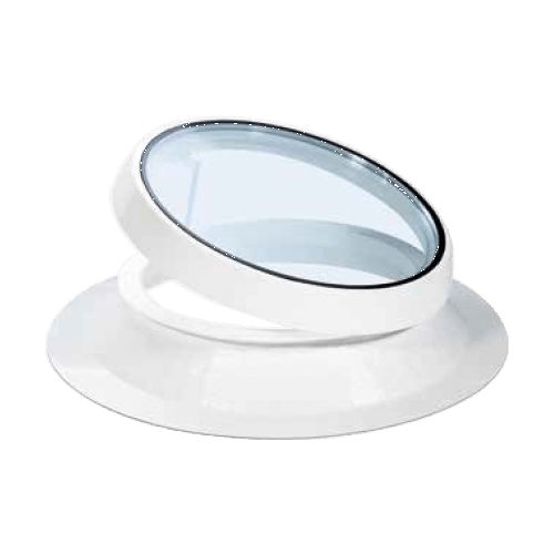 Lucernario per tetto - SLICK INSIDE ROND - Adexsi - per sistema di ventilazione / con cornice di supporto in lamiera / in vetro