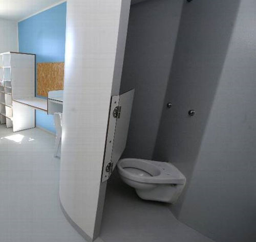 Bagno contemporaneo - eurocomponents spa - in cemento armato / per istituto penitenziario / prefabbricato