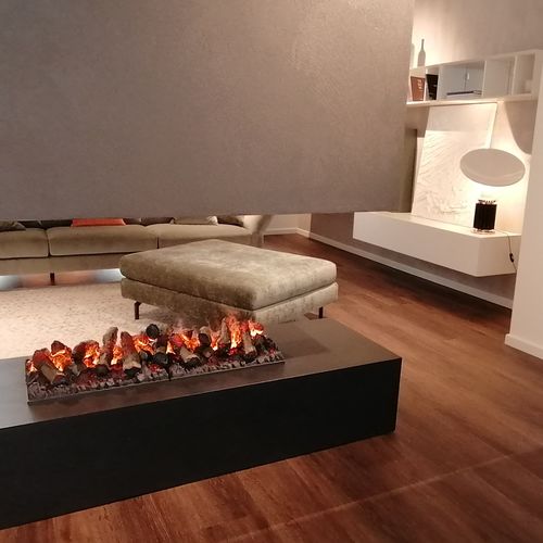 Camino elettrico - BRACE 100 LEGNA - MAISONFIRE - integrato / sospeso / a parete