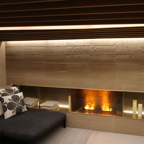 Camino elettrico - BRACE 40 METAL - MAISONFIRE - integrato / sospeso / a parete