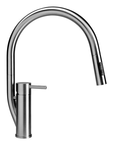 Miscelatore da appoggio - RANDA KD - MGS Progetti - in acciaio inossidabile / da cucina / 1 foro