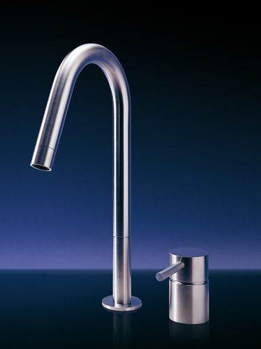 Miscelatore da appoggio - F2 - MGS Progetti - in acciaio inossidabile / da cucina / 2 fori