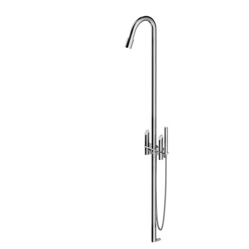 Colonna doccia da parete - CB400 - MGS Progetti - contemporanea / con doccia a mano / con rotaia