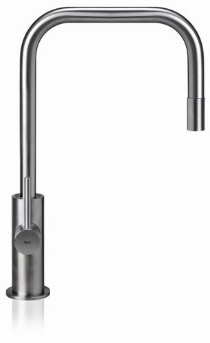 Miscelatore da appoggio - SPIN SQE - MGS Progetti - in acciaio inossidabile / da cucina / 1 foro