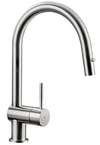 Miscelatore da appoggio - VELA D - MGS Progetti - in acciaio inossidabile / da cucina / 1 foro