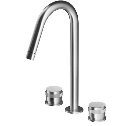 Miscelatore doppio comando per lavabo - MB285 - MGS Progetti - da appoggio / in acciaio inossidabile / da bagno