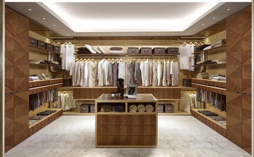 Cabina armadio ad angolo - AR25 DESYO - CARPANELLI - contemporanea / in legno / con illuminazione incorporata