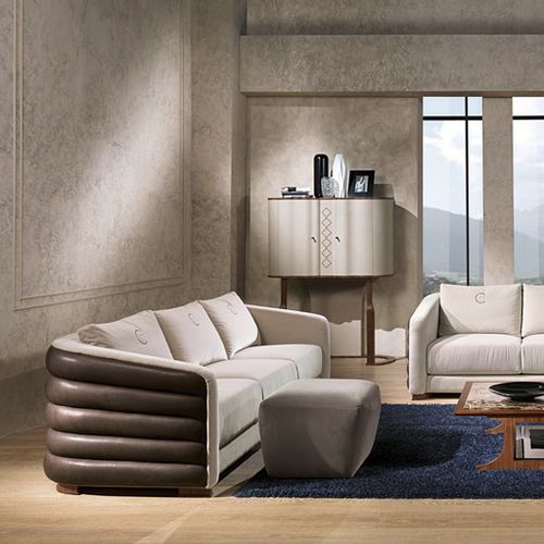 Divano contemporaneo - DI31 DESYO  - CARPANELLI - in tessuto / in pelle / beige