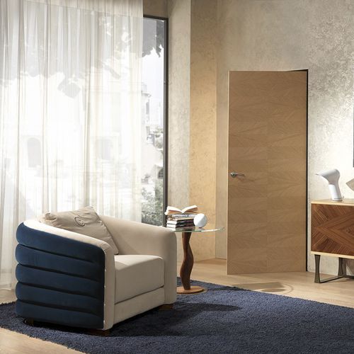 Poltrona contemporanea - PO57 DESYO  - CARPANELLI - in pelle / in tessuto / beige
