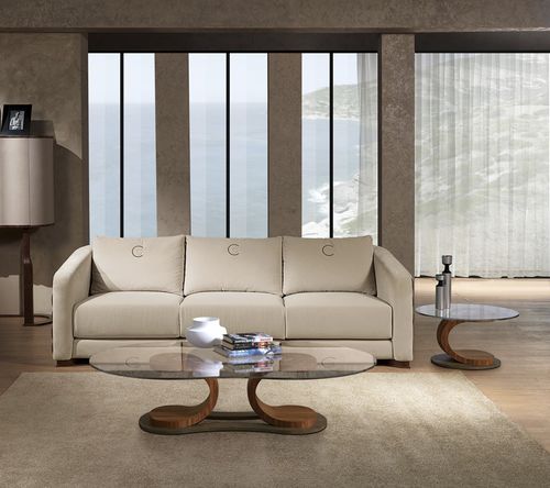 Tavolo d'appoggio contemporaneo - TL58 MISTRAL - CARPANELLI - in noce / rotondo / per uso residenziale