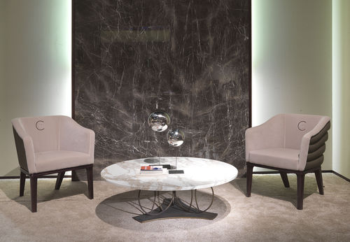 Tavolino basso classico - TL59 MOON - CARPANELLI - in marmo / rotondo / per uso residenziale