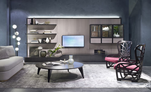 Parete attrezzata TV contemporaneo - LB48A DESYO - CARPANELLI - in legno / in metallo / modulare