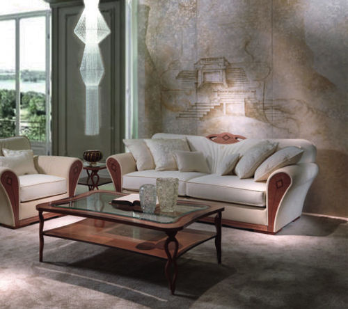Divano classico - DI36 CHARME  - CARPANELLI - in tessuto / beige / in legno