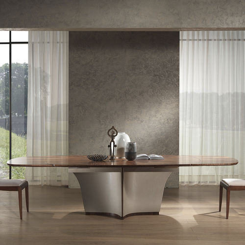 Tavolo da pranzo contemporaneo - TA61B DESYO - CARPANELLI - in legno / con supporto in legno / con supporto in cuoio