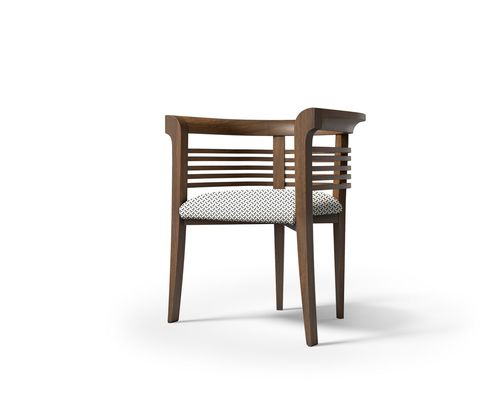 Sedia contemporanea - PO79 DOLFIN - CARPANELLI - da interno / in tessuto / con supporto in noce