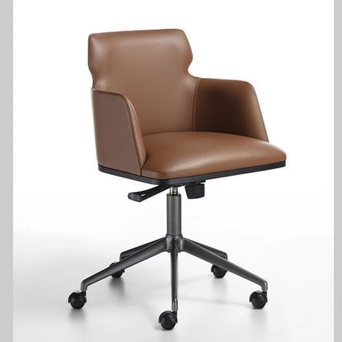 Sedia da ufficio contemporanea - PO84 SHAPE - CARPANELLI - da interno / in pelle / con supporto in metallo