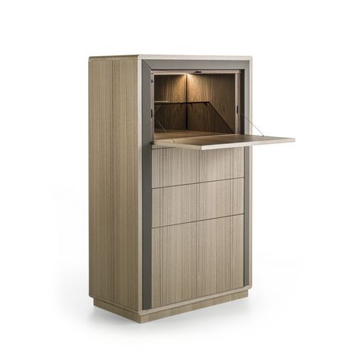 Credenza alta - MB69B GALILEO LUX - CARPANELLI - contemporanea / in eucalipto / con cassetti