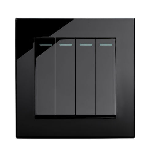 Interruttore a bascula - 00262 - Retrotouch - ad incasso / quadruplo / in cristallo