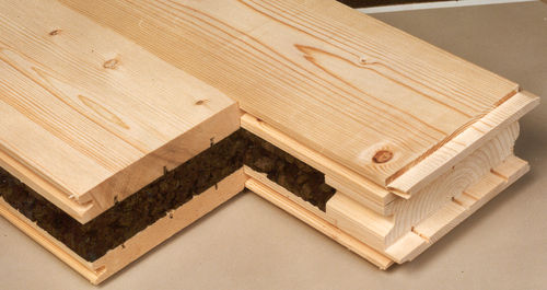 Pannello sandwich per solaio - ISOBOIS L40/27 - WEISROCK VOSGES - bifacciale in legno / anima in sughero