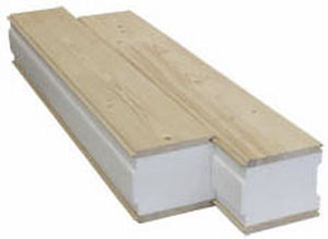 Pannello sandwich per tetto - ISOBOIS - WEISROCK VOSGES - rivestimento in legno / anima in polistirene