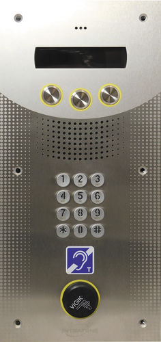 Sistema di citofono in metallo - PLATINE PMR - Intratone - da esterno / da interno