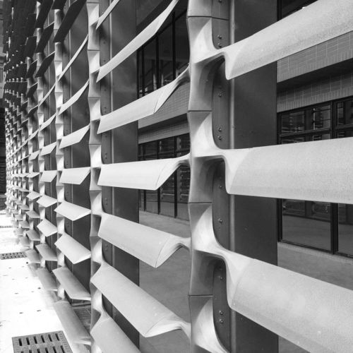 Frangisole fibra di vetro - SHADING SYSTEM - Miniwiz S.E.D. Co. Ltd. - in policarbonato / per facciata