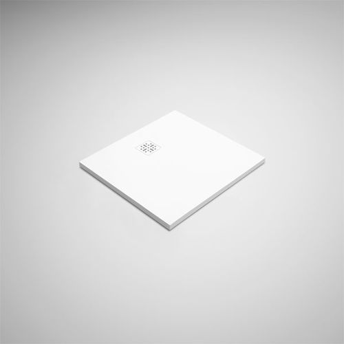 Piatto doccia quadrato - SB9090 - Blu Bathworks - da incasso / in quarzite / in acciaio inossidabile
