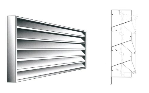 Griglia di ventilazione in metallo - ADJUSTABLE SLAT - INCOPERFIL - rettangolare / industriale