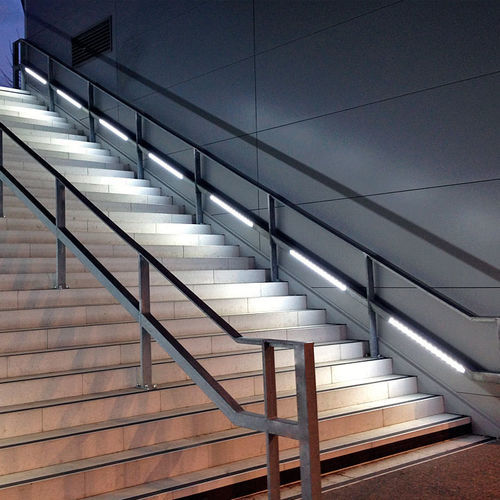 Corrimano in acciaio - CONSTRUCTION - Coutier Industrie - con illuminazione LED integrata