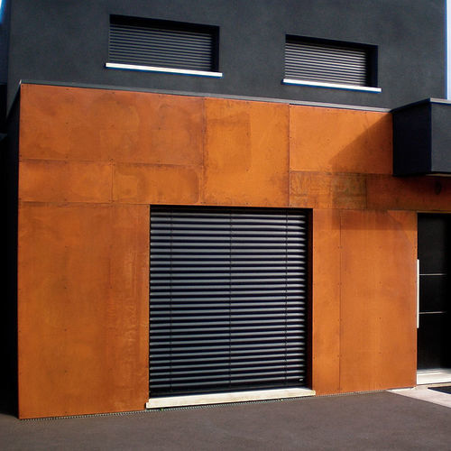 Rivestimento di facciata in pannelli - Coutier Industrie - in corten / verticale / orizzontale