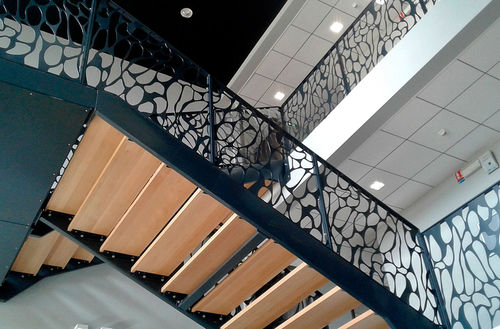 Scala a U - Coutier Industrie - con gradini in legno / con struttura in metallo / professionale