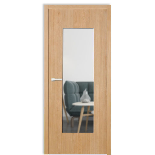 Porta da interno - SLALOM VERTICO - Proboporte - in MDF / impiallacciata in legno / in quercia naturale