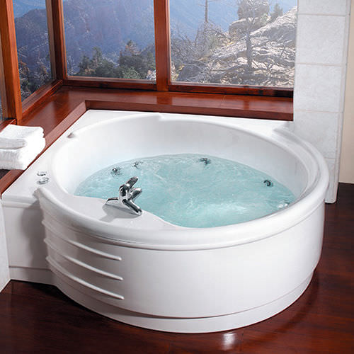 Vasca da bagno d'angolo - MERIDIAN - Awal Bathsystem - in acrilico / idromassaggio / bianca